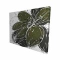 Begin Home Decor 16 x 20 in. Green Flower with Splash Outline-Print on Canvas 2080-1620-FL201